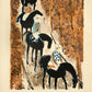 Jockeys sous la Neige by André Brasilier, 1963 - Mourlot Editions - Fine_Art - Poster - Lithograph - Wall Art - Vintage - Prints - Original