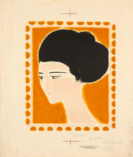 Tete d'or by André Brasilier, 1972 - Mourlot Editions - Fine_Art - Poster - Lithograph - Wall Art - Vintage - Prints - Original