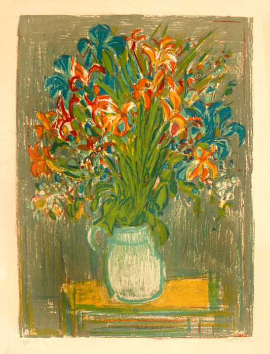 Bouquet by André Cottavoz - Mourlot Editions - Fine_Art - Poster - Lithograph - Wall Art - Vintage - Prints - Original