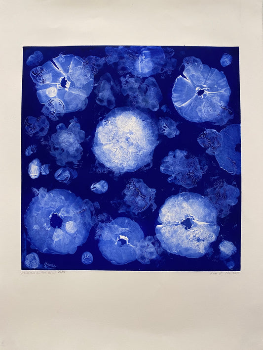 Anémones de mer bleu by Michele van de Roer - Mourlot Editions - Fine_Art - Poster - Lithograph - Wall Art - Vintage - Prints - Original