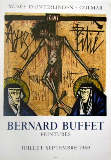 Ayez Pitie - Musee Unterlingen (after)  Bernard Buffet, 1969 - Mourlot Editions - Fine_Art - Poster - Lithograph - Wall Art - Vintage - Prints - Original