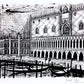 Le Palais des Doges (B&W) - Venise by Bernard Buffet, 1986 - Mourlot Editions - Fine_Art - Poster - Lithograph - Wall Art - Vintage - Prints - Original
