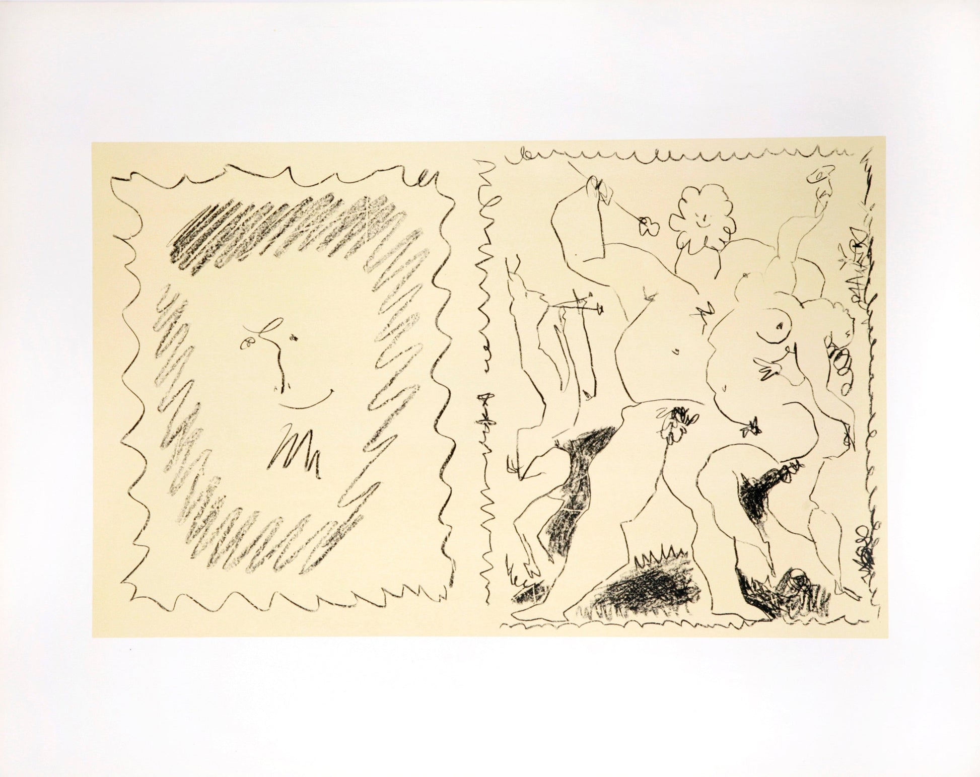 Bacchanal - Cover Mourlot III by Pablo Picasso, 1956 - Mourlot Editions - Fine_Art - Poster - Lithograph - Wall Art - Vintage - Prints - Original