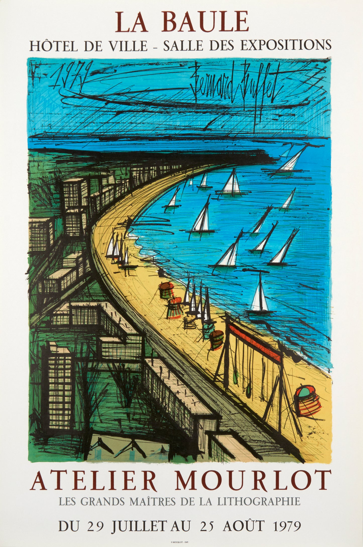 Atelier Mourlot, La Baule by Bernard Buffet, 1979 - Mourlot Editions - Fine_Art - Poster - Lithograph - Wall Art - Vintage - Prints - Original