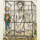 Don Quixote en Cage VII (B&W) - Don Quichotte by Bernard Buffet, 1989 - Mourlot Editions - Fine_Art - Poster - Lithograph - Wall Art - Vintage - Prints - Original
