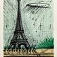 Eiffel Tower (B.A.T.) by Bernard Buffet - Mourlot Editions - Fine_Art - Poster - Lithograph - Wall Art - Vintage - Prints - Original