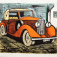 Rolls Royce 1926 Rouge by Bernard Buffet - Mourlot Editions - Fine_Art - Poster - Lithograph - Wall Art - Vintage - Prints - Original