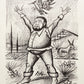 Sancho Pancha et la Huppe VIII (B&W) - Don Quichotte by Bernard Buffet, 1989 - Mourlot Editions - Fine_Art - Poster - Lithograph - Wall Art - Vintage - Prints - Original