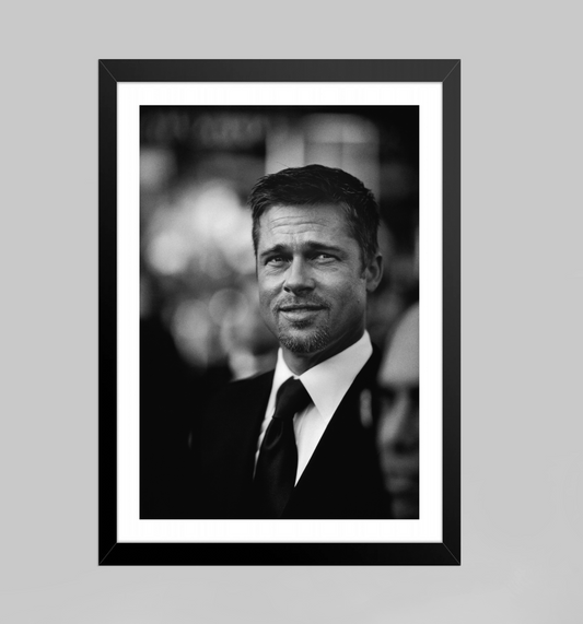 Brad Pitt by Stephane Kossmann - Mourlot Editions - Fine_Art - Poster - Lithograph - Wall Art - Vintage - Prints - Original