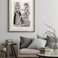 Don Quixote et la Duegne Barbue IX (B&W) - Don Quichotte by Bernard Buffet, 1989 - Mourlot Editions - Fine_Art - Poster - Lithograph - Wall Art - Vintage - Prints - Original