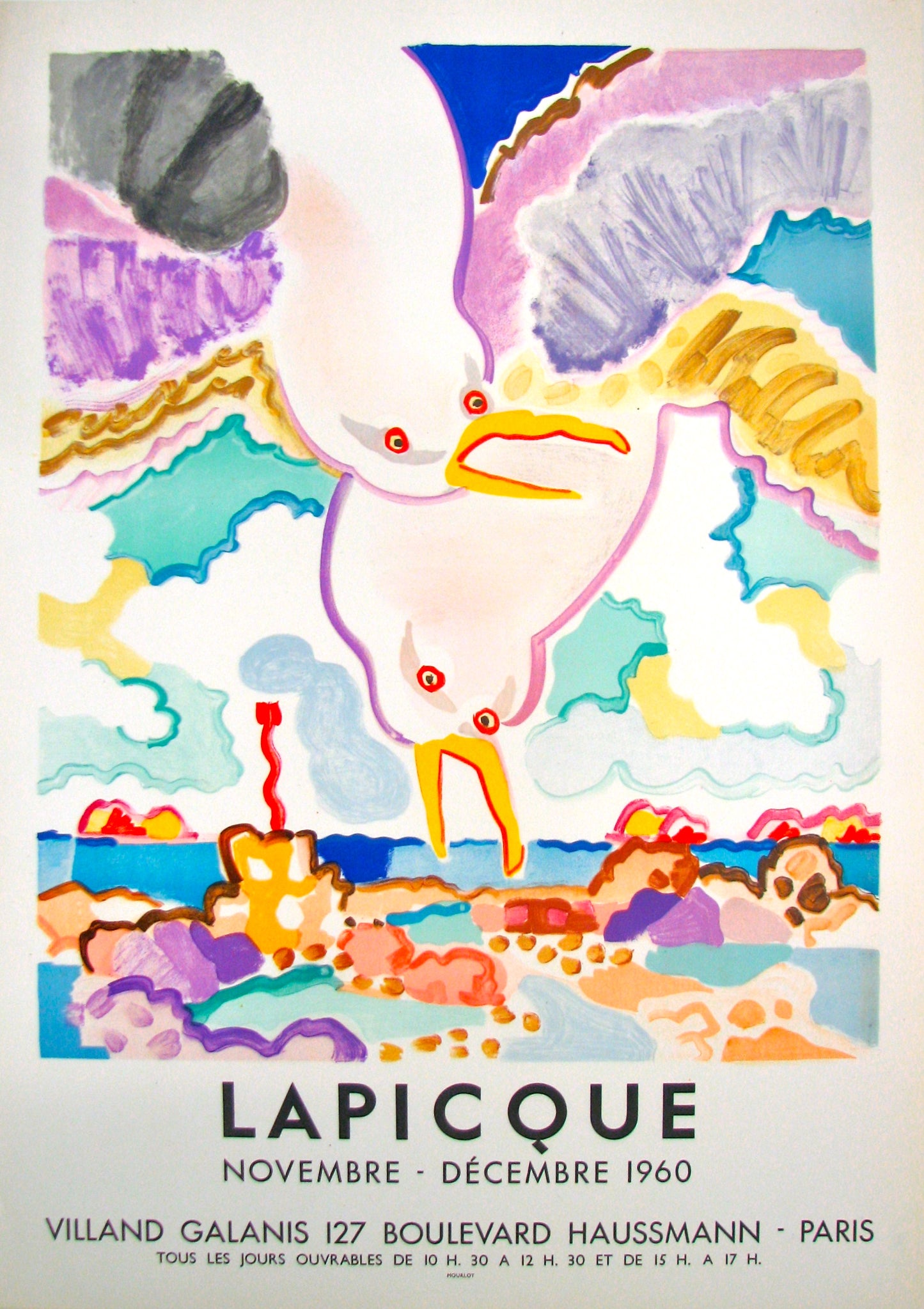 Galerie Villand Galanis by Charles Lapicque, 1960 - Mourlot Editions - Fine_Art - Poster - Lithograph - Wall Art - Vintage - Prints - Original
