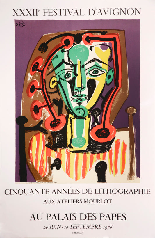 Cinquante années de lithographie, au Palais des Papes by Pablo Picasso - Mourlot Editions - Fine_Art - Poster - Lithograph - Wall Art - Vintage - Prints - Original