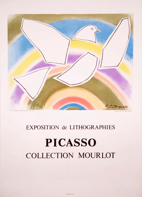 Collection Mourlot - The Rainbow Dove (after) Pablo Picasso, 1988 - Mourlot Editions - Fine_Art - Poster - Lithograph - Wall Art - Vintage - Prints - Original
