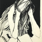 Woman in Black and White by Bruce Dorfman - Mourlot Editions - Fine_Art - Poster - Lithograph - Wall Art - Vintage - Prints - Original