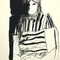 Young Girl in Black and White by Bruce Dorfman - Mourlot Editions - Fine_Art - Poster - Lithograph - Wall Art - Vintage - Prints - Original