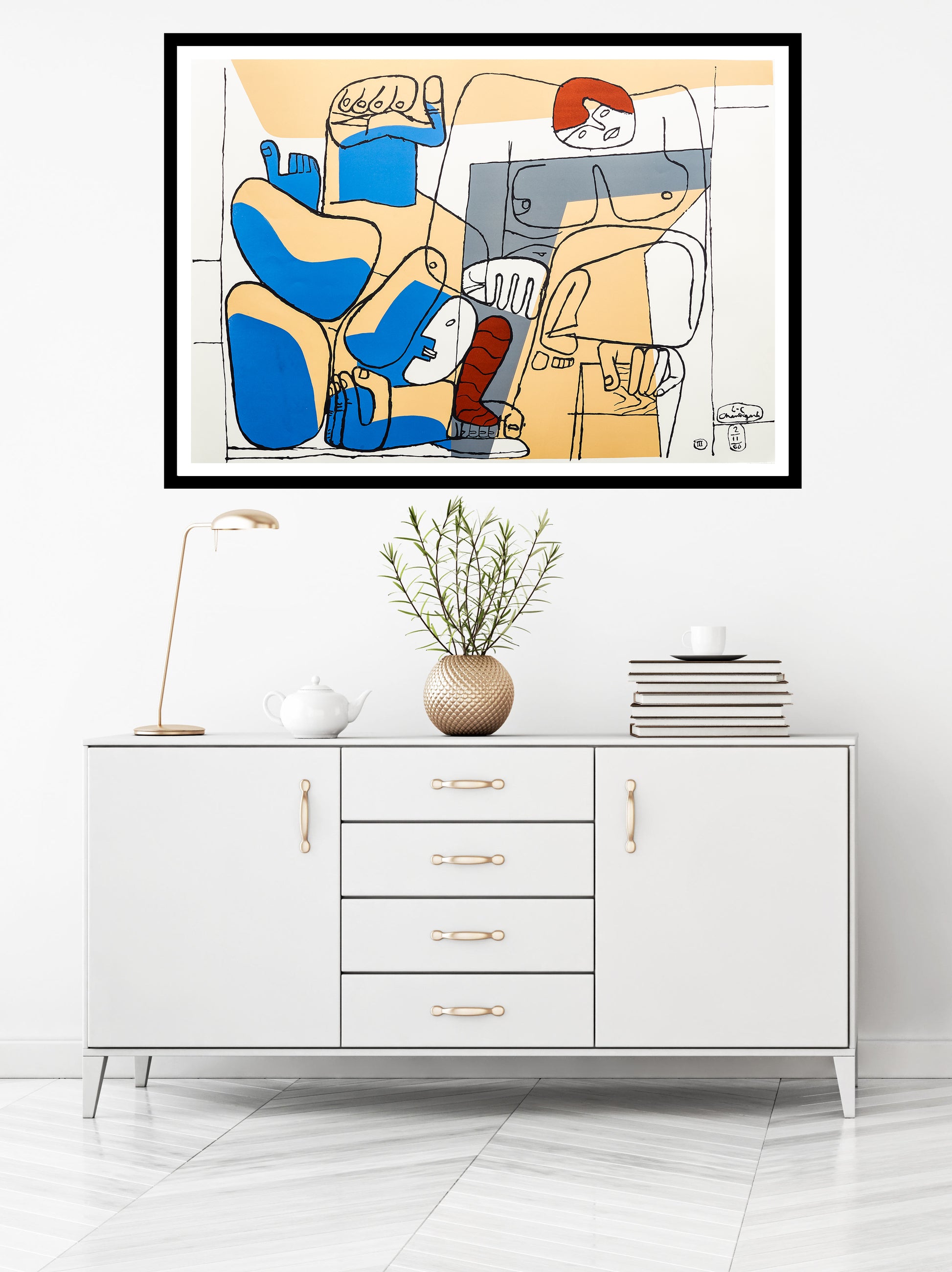 Chute de Barcelone by Le Corbusier, 1962 - Mourlot Editions - Fine_Art - Poster - Lithograph - Wall Art - Vintage - Prints - Original