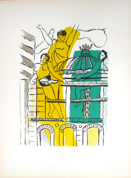 L'Opera - "La Ville" (after) Fernand Leger, 1959 - Mourlot Editions - Fine_Art - Poster - Lithograph - Wall Art - Vintage - Prints - Original