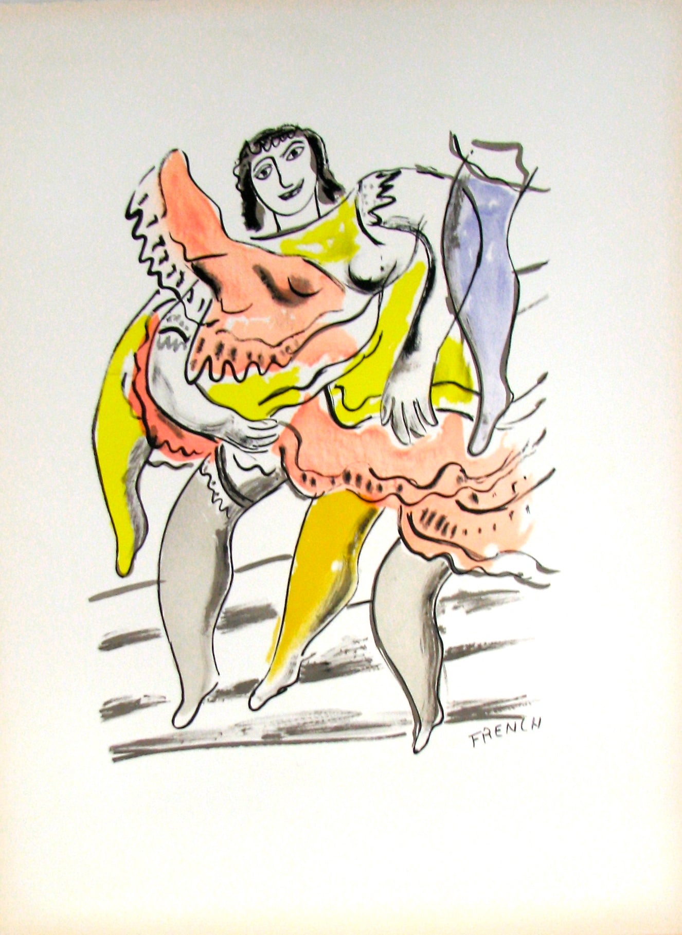 Le French Cancan - "La Ville" (after) Fernand Leger, 1959 - Mourlot Editions - Fine_Art - Poster - Lithograph - Wall Art - Vintage - Prints - Original