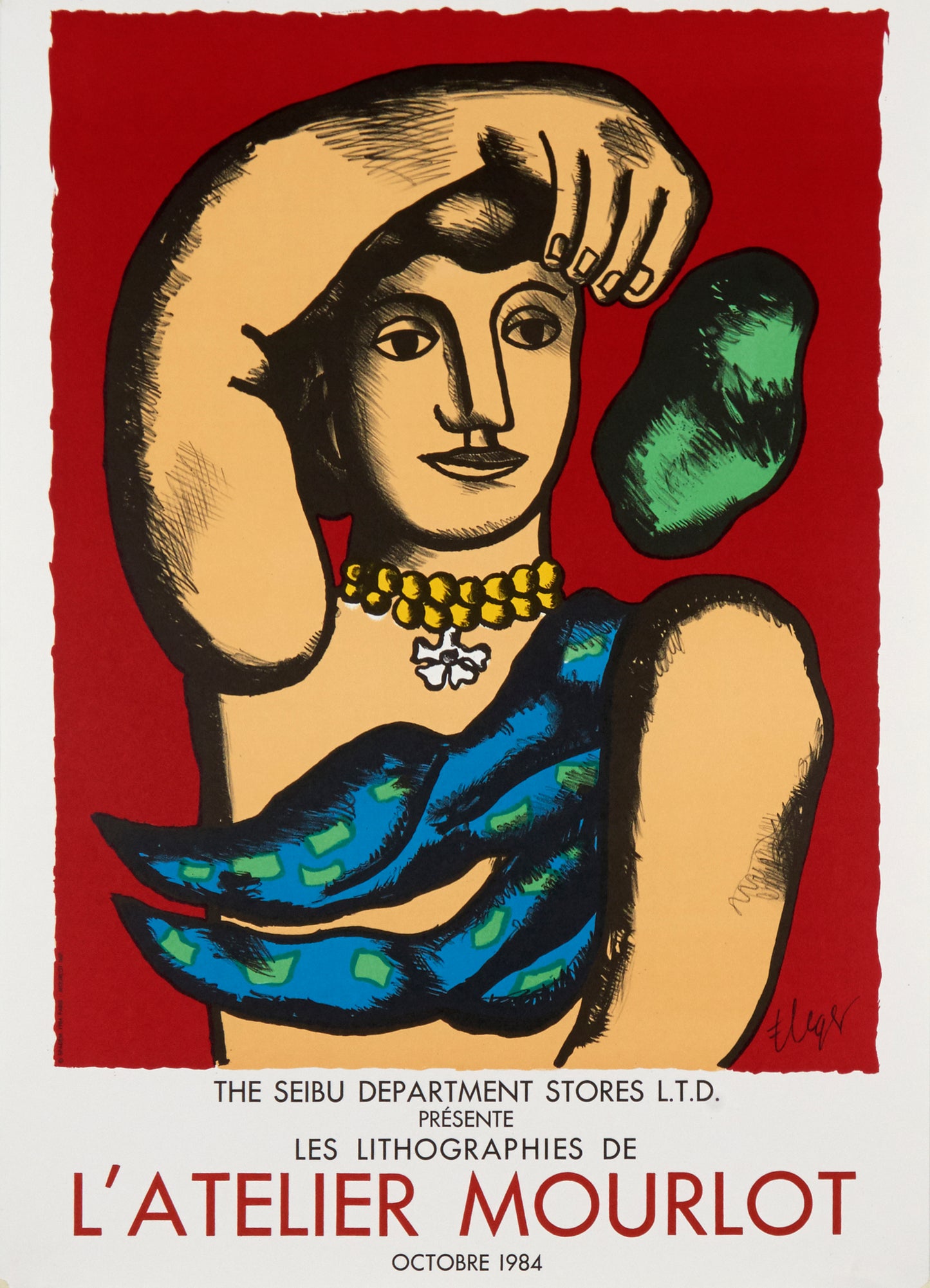 "Marie l'acrobate" L'Atelier Mourlot by Fernand Leger, 1984 - Mourlot Editions - Fine_Art - Poster - Lithograph - Wall Art - Vintage - Prints - Original