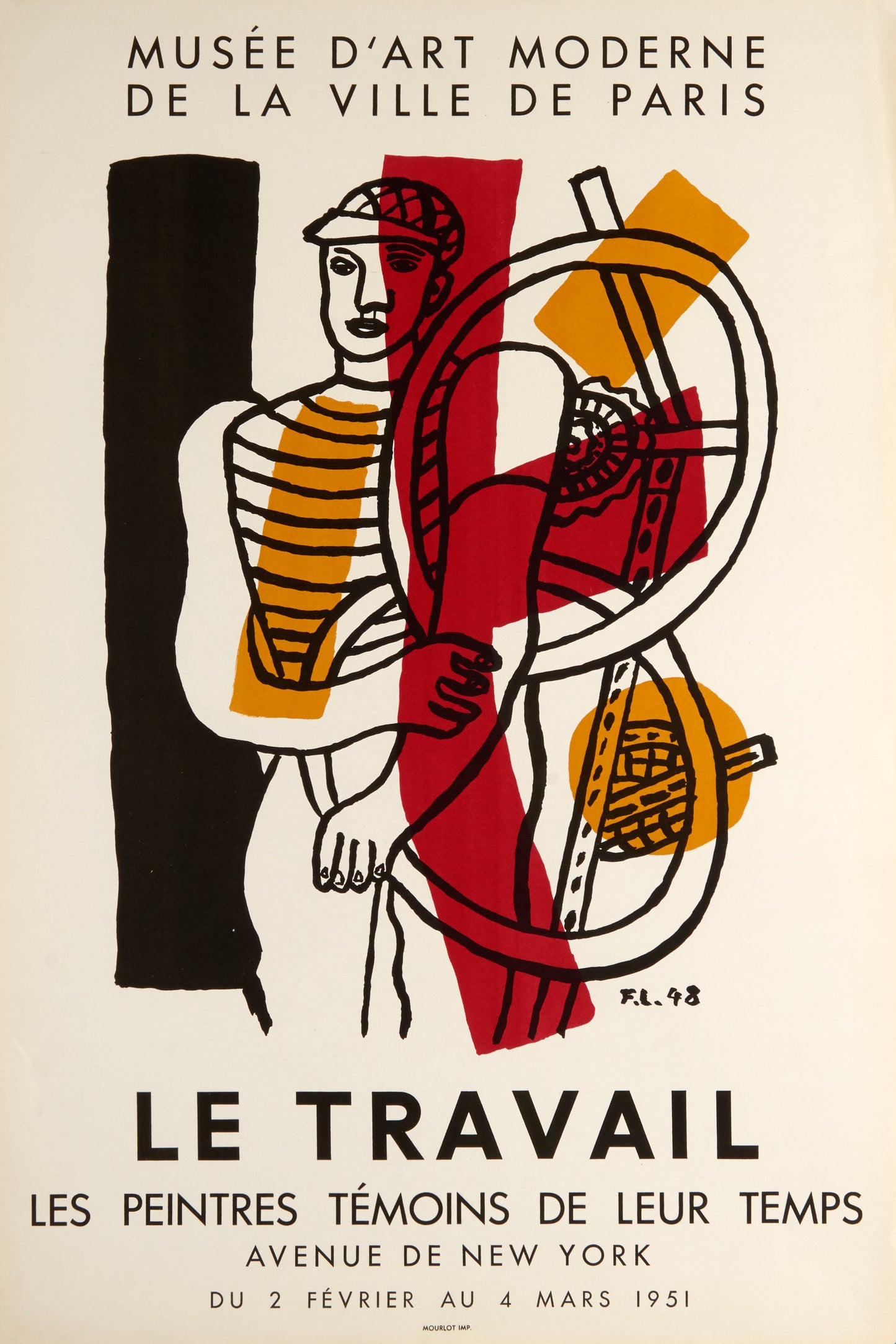 Le Travail by Fernand Leger, 1951 - Mourlot Editions - Fine_Art - Poster - Lithograph - Wall Art - Vintage - Prints - Original