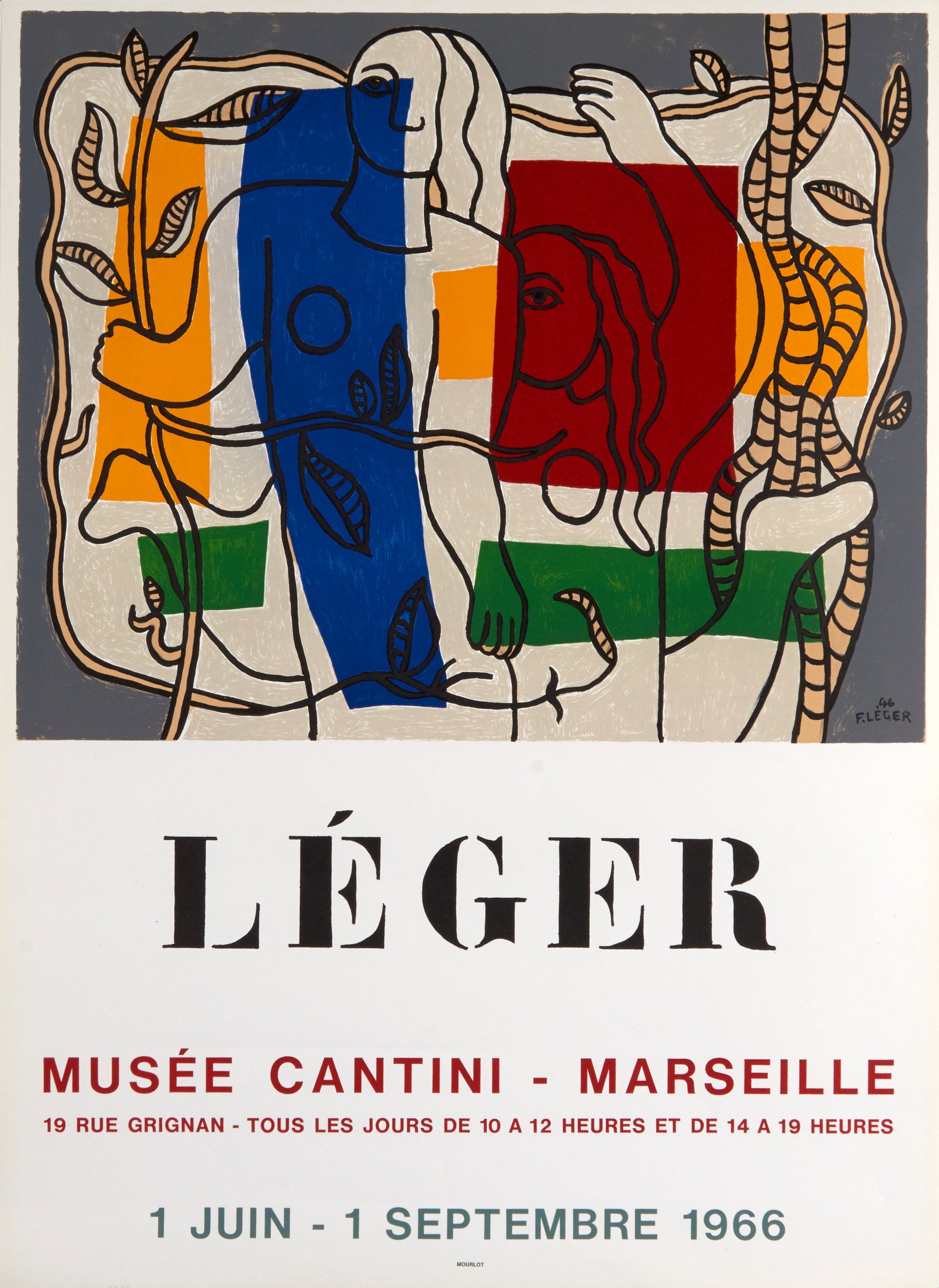 Musée Cantini by Fernand Leger, 1966 - Mourlot Editions - Fine_Art - Poster - Lithograph - Wall Art - Vintage - Prints - Original