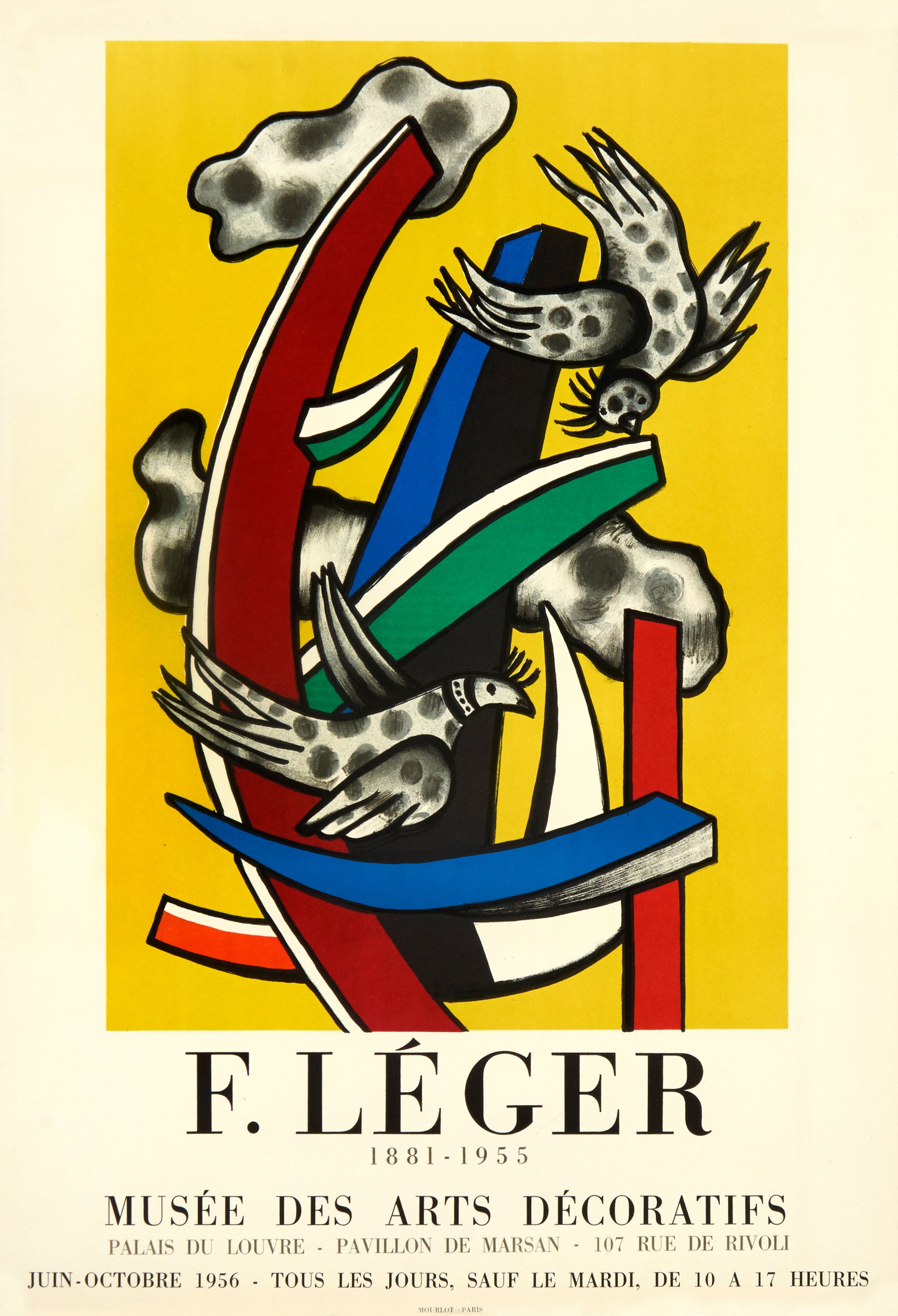 Musée des Arts Decoratifs by Fernand Leger, 1956 - Mourlot Editions - Fine_Art - Poster - Lithograph - Wall Art - Vintage - Prints - Original