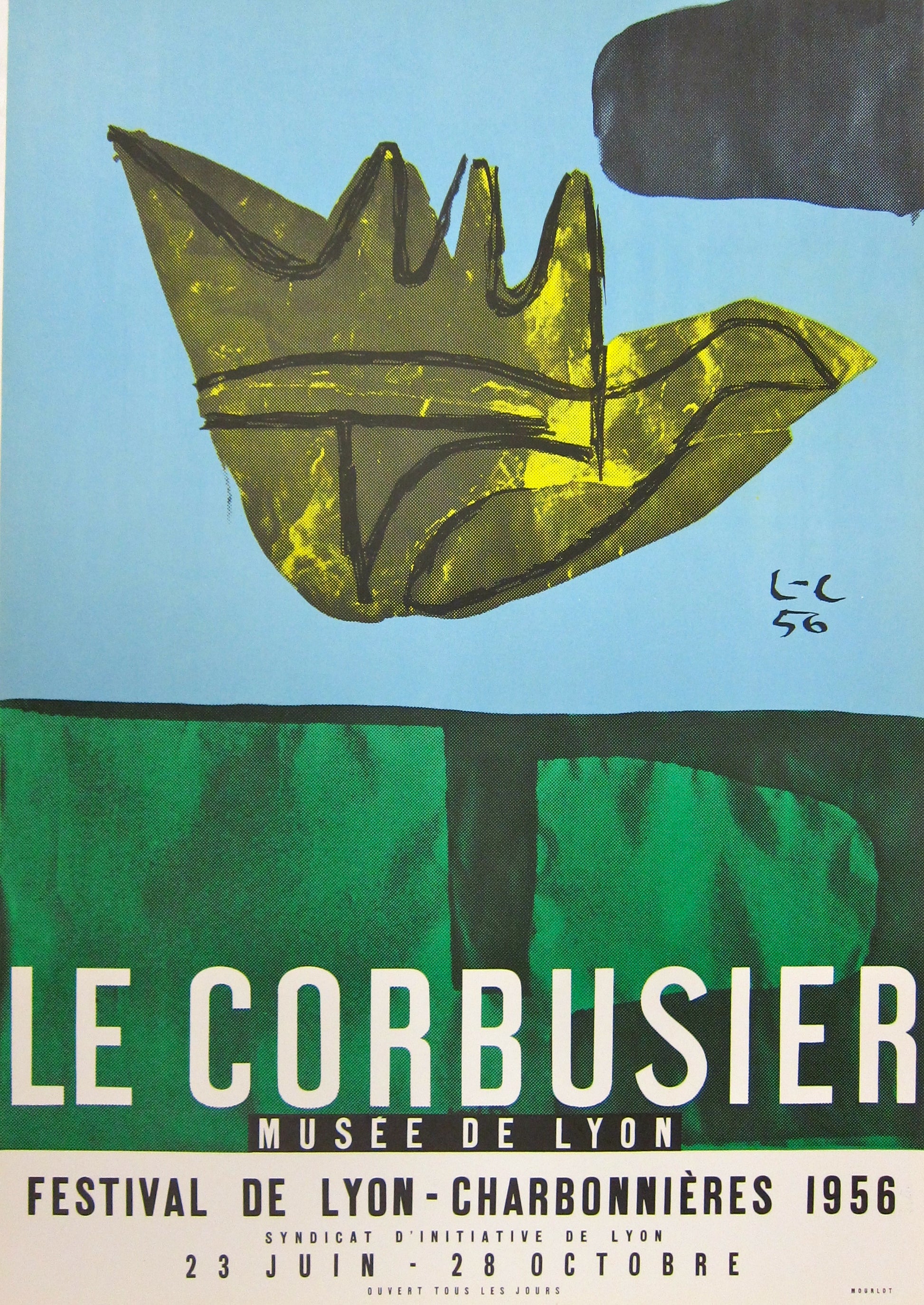 Festival de Lyon, Charbonnières, Musée de Lyon by Le Corbusier - Mourlot Editions - Fine_Art - Poster - Lithograph - Wall Art - Vintage - Prints - Original