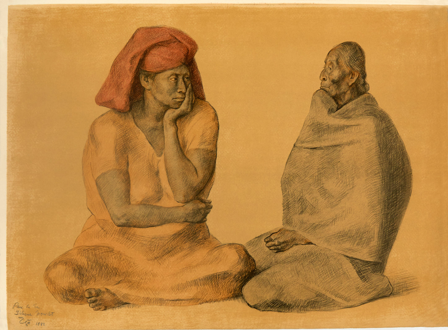 El Rebozo by Francisco Zuniga - Mourlot Editions - Fine_Art - Poster - Lithograph - Wall Art - Vintage - Prints - Original