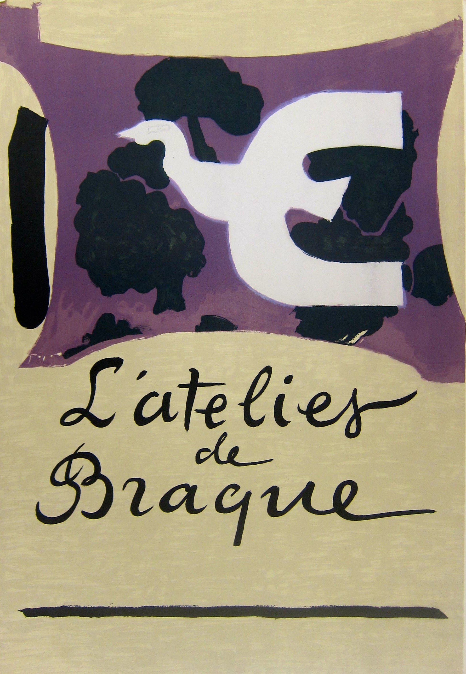 L'atelier- Musee du Louvre by Georges Braque, 1961 - Mourlot Editions - Fine_Art - Poster - Lithograph - Wall Art - Vintage - Prints - Original