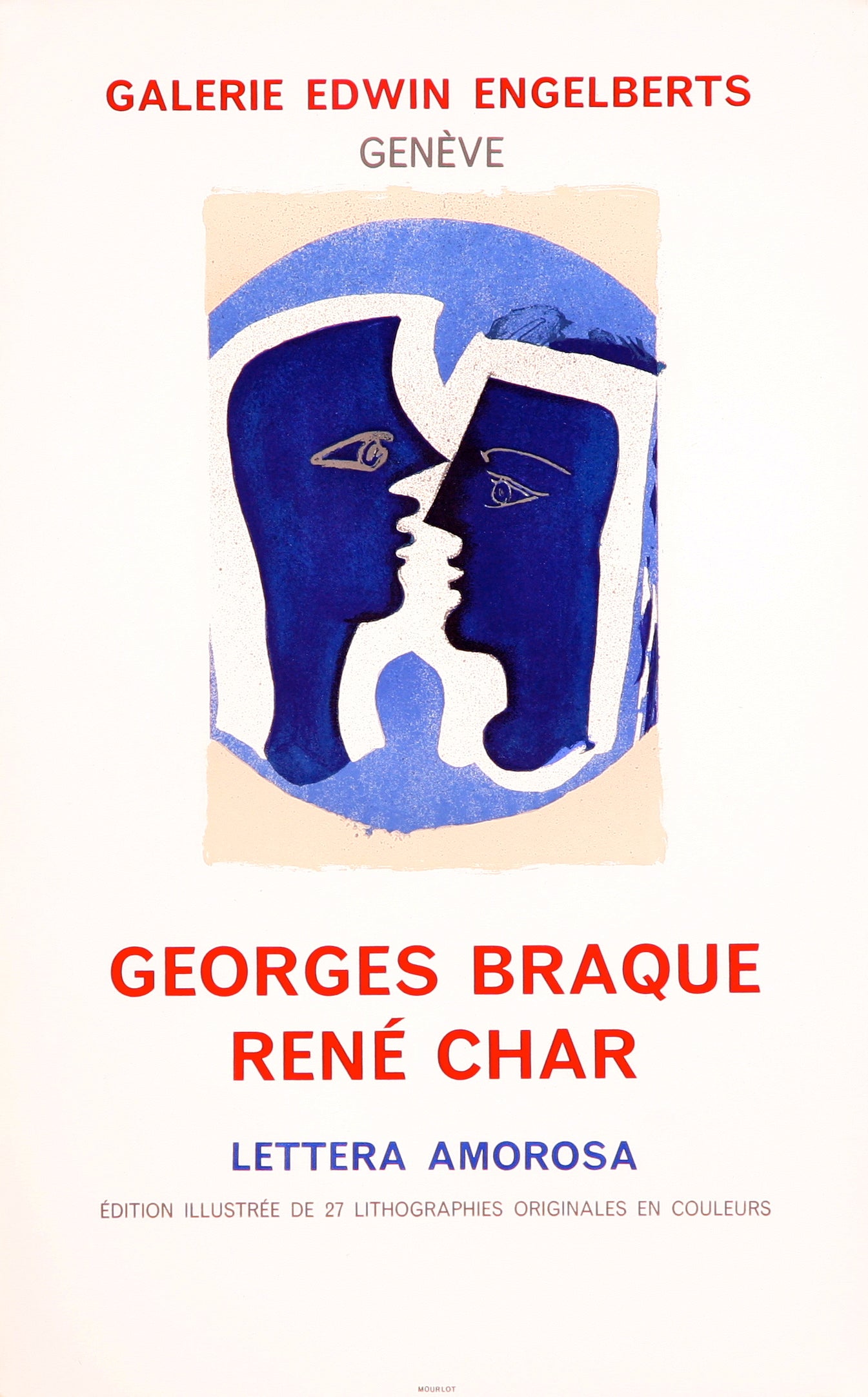 Lettera Amorosa - René Char by Georges Braque, 1963 - Mourlot Editions - Fine_Art - Poster - Lithograph - Wall Art - Vintage - Prints - Original