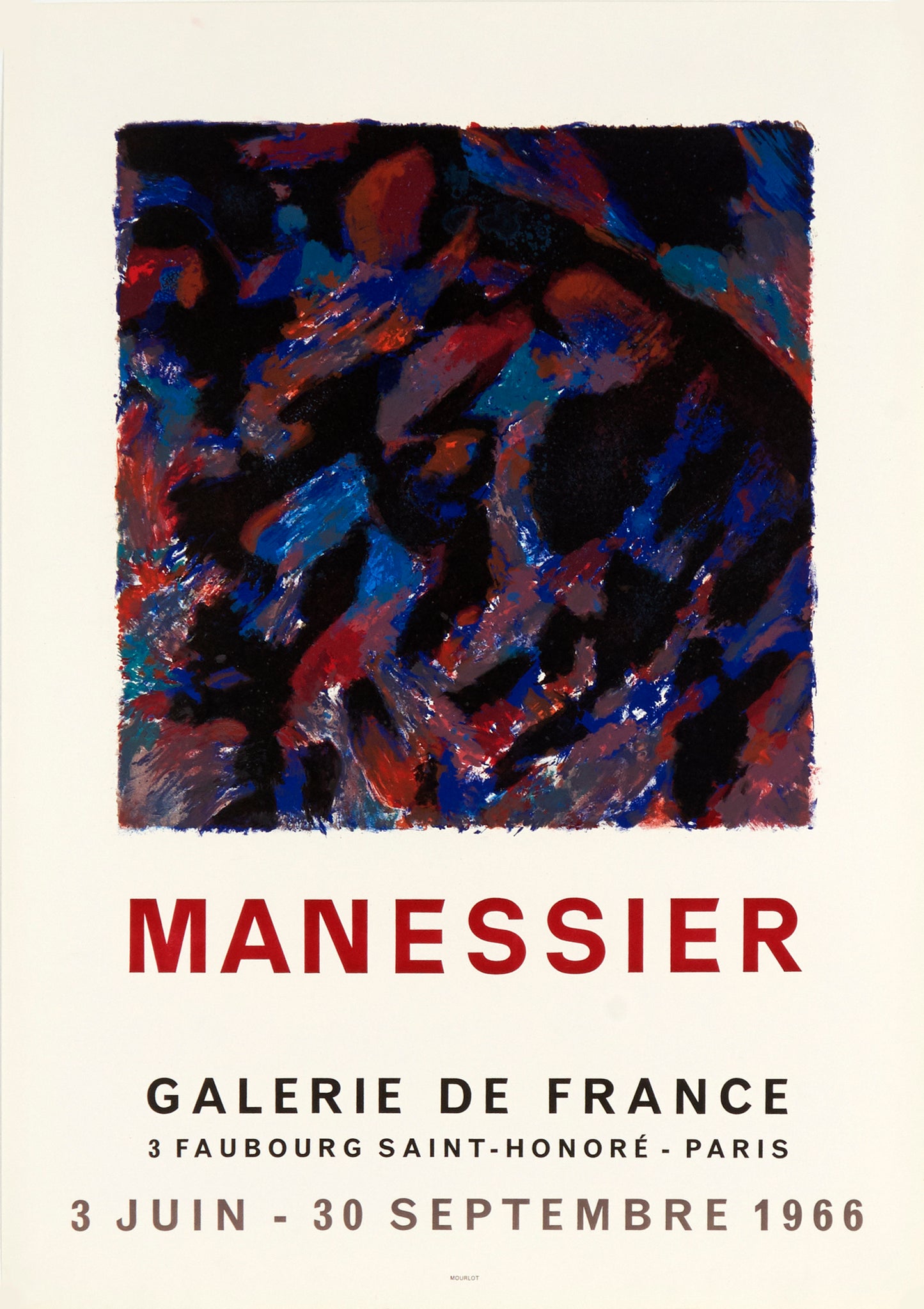 Galerie de France, Paris by Alfred Manessier, 1966 - Mourlot Editions - Fine_Art - Poster - Lithograph - Wall Art - Vintage - Prints - Original