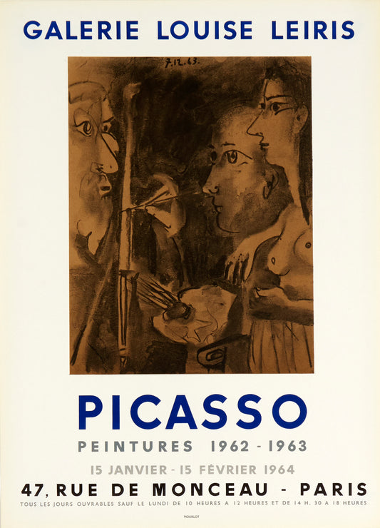 Galerie Louise Leiris by Pablo Picasso, 1964 - Mourlot Editions - Fine_Art - Poster - Lithograph - Wall Art - Vintage - Prints - Original