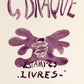 Estampes - Livres by Georges Braque, 1958 - Mourlot Editions - Fine_Art - Poster - Lithograph - Wall Art - Vintage - Prints - Original