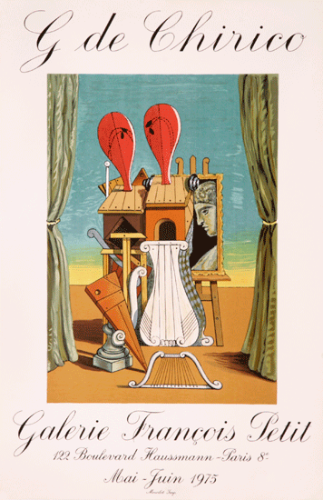 Galerie Francois Petit by Giorgio de Chirico - Mourlot Editions - Fine_Art - Poster - Lithograph - Wall Art - Vintage - Prints - Original