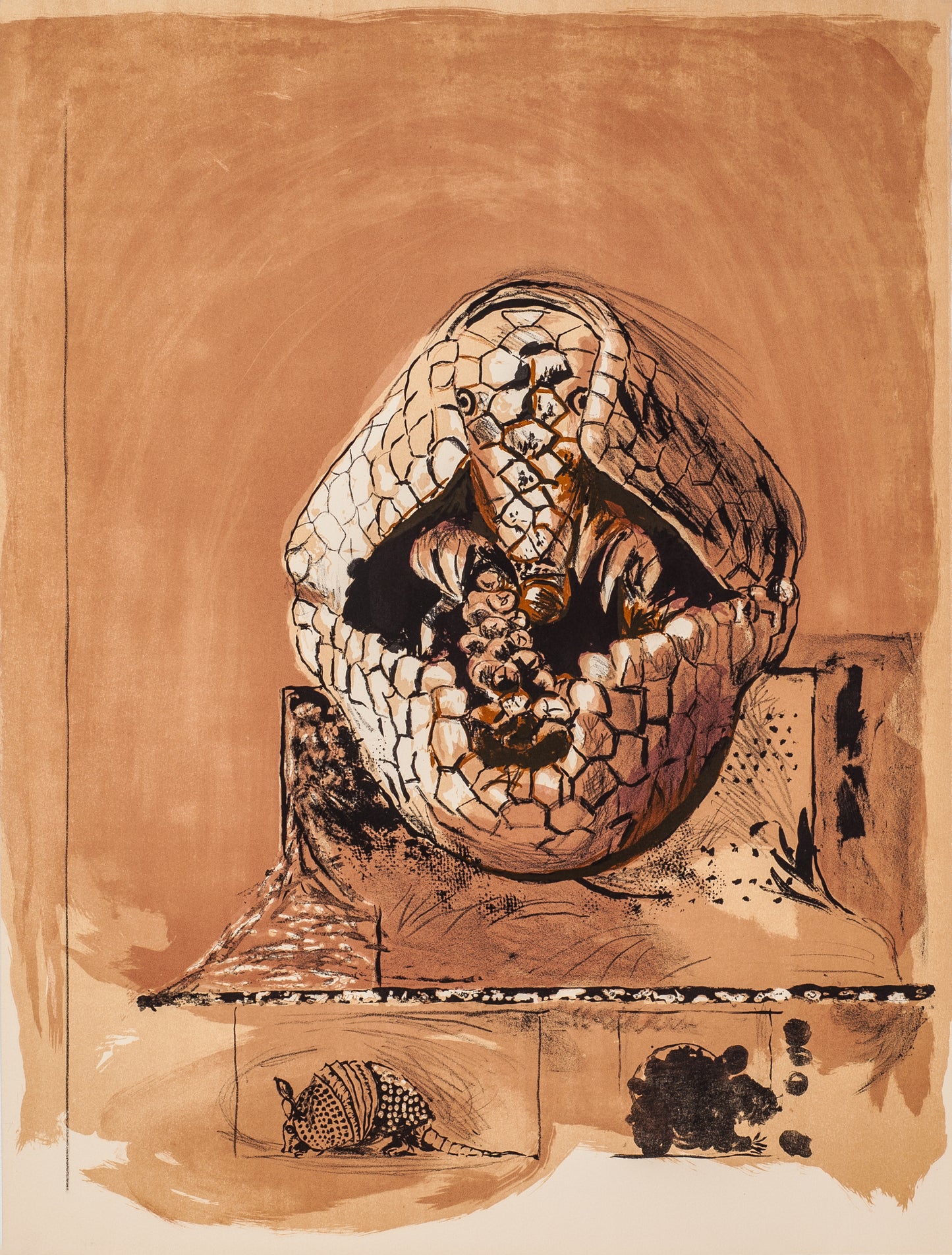 Armadillo by Graham Sutherland - Mourlot Editions - Fine_Art - Poster - Lithograph - Wall Art - Vintage - Prints - Original