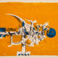 Thorn Cross (Orange Background) by Graham Sutherland - Mourlot Editions - Fine_Art - Poster - Lithograph - Wall Art - Vintage - Prints - Original