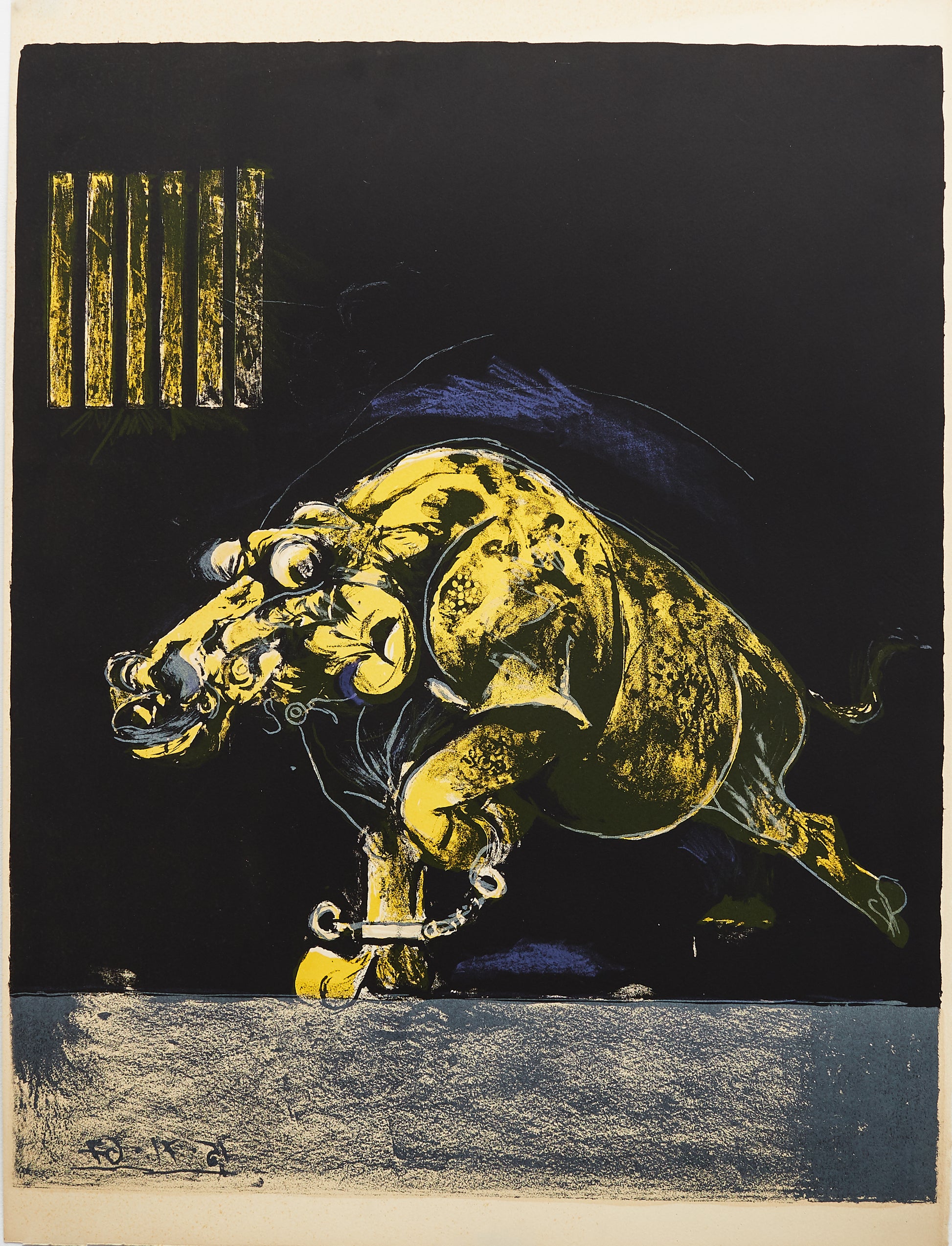 Chained Beast by Graham Sutherland - Mourlot Editions - Fine_Art - Poster - Lithograph - Wall Art - Vintage - Prints - Original
