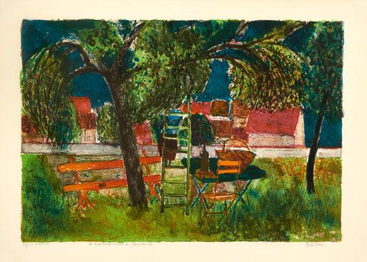 Afternoon Picnic by Guy Bardone - Mourlot Editions - Fine_Art - Poster - Lithograph - Wall Art - Vintage - Prints - Original