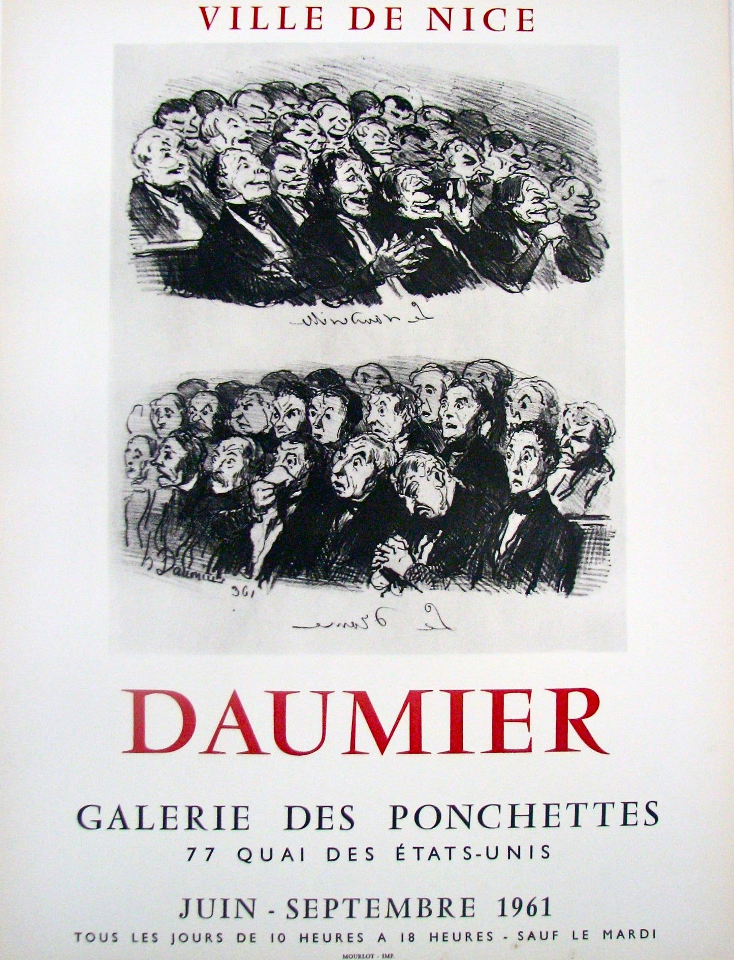 Galerie des Ponchettes by Honore Daumier - Mourlot Editions - Fine_Art - Poster - Lithograph - Wall Art - Vintage - Prints - Original