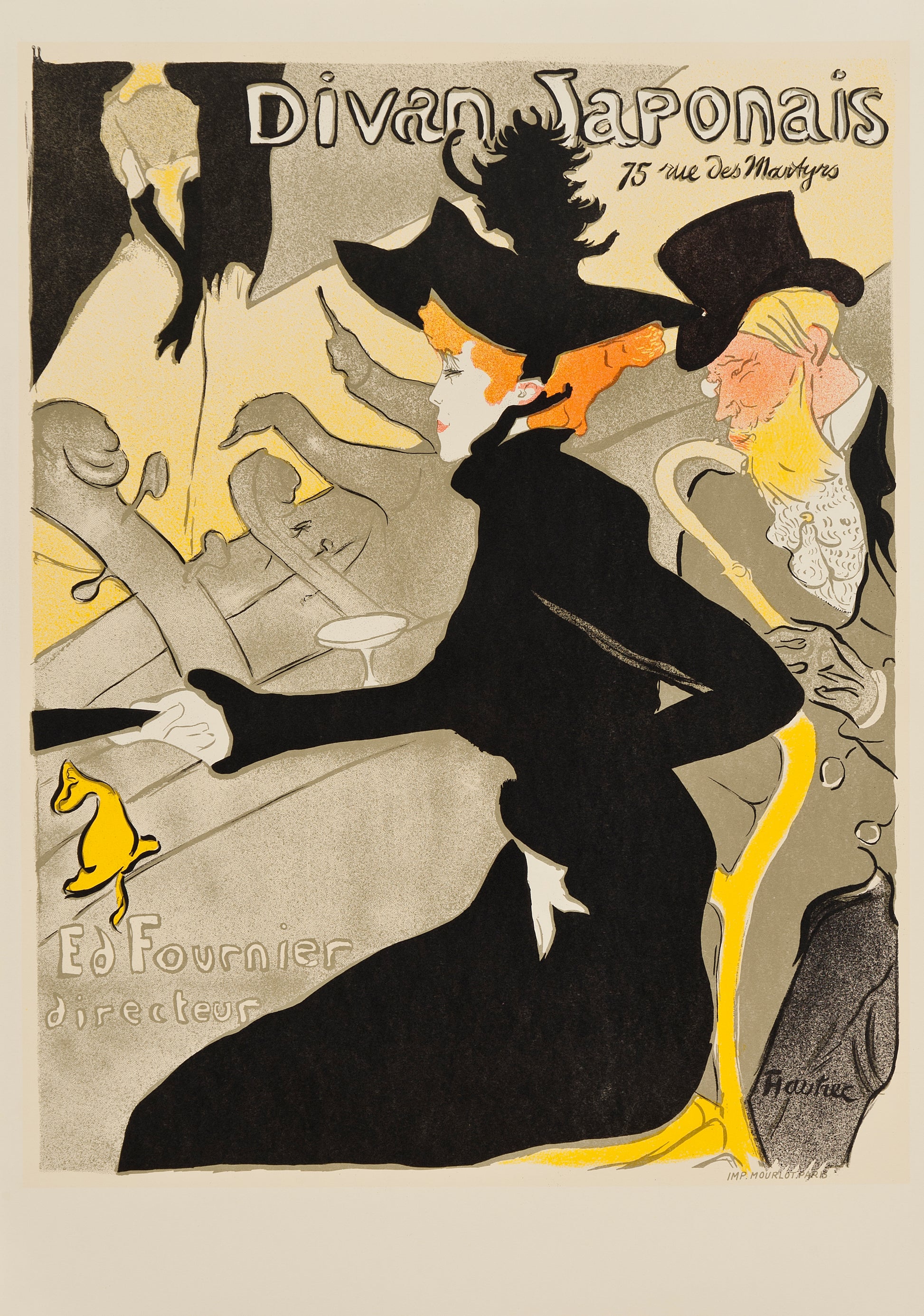 Le Divan Japonais (after) Henri de Toulouse-Lautrec, 1966 - Mourlot Editions - Fine_Art - Poster - Lithograph - Wall Art - Vintage - Prints - Original