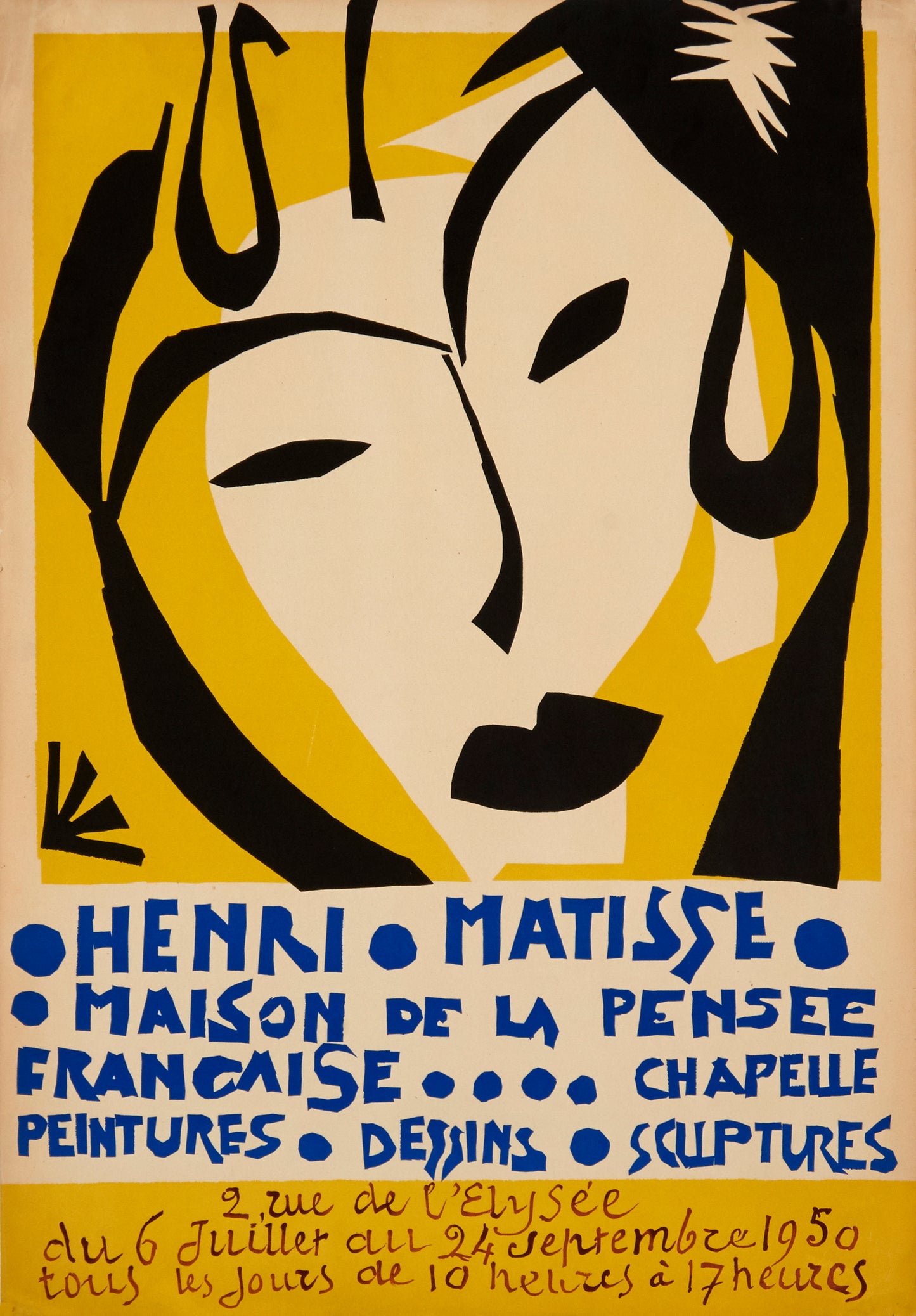 Maison de la Pensee Francaise by Henri Matisse - Mourlot Editions - Fine_Art - Poster - Lithograph - Wall Art - Vintage - Prints - Original