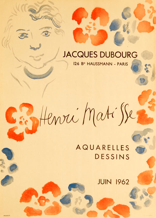 Jacques Dubourg by Henri Matisse - Mourlot Editions - Fine_Art - Poster - Lithograph - Wall Art - Vintage - Prints - Original