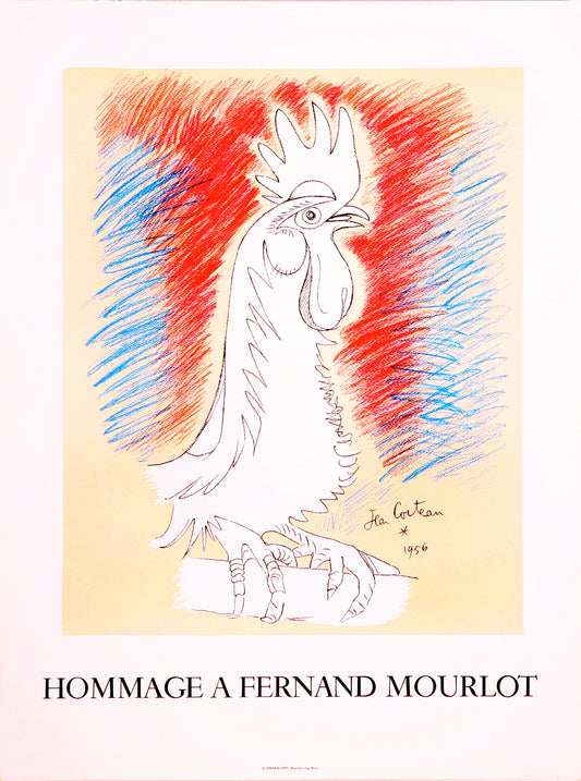 Hommage à Fernand Mourlot after Jean Cocteau, 1991 - Mourlot Editions - Fine_Art - Poster - Lithograph - Wall Art - Vintage - Prints - Original