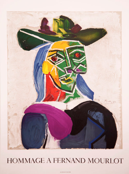Hommage à Fernand Mourlot by Pablo Picasso, 1990 - Mourlot Editions - Fine_Art - Poster - Lithograph - Wall Art - Vintage - Prints - Original