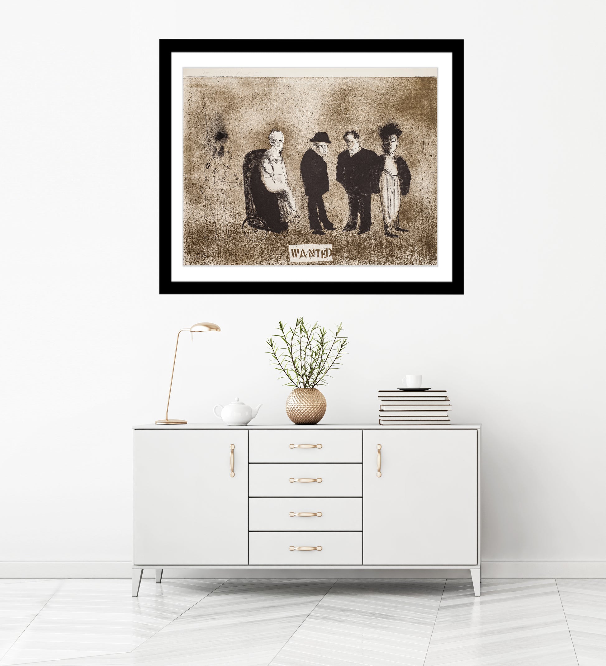 Wanted by Jose Luis Cuevas - Mourlot Editions - Fine_Art - Poster - Lithograph - Wall Art - Vintage - Prints - Original
