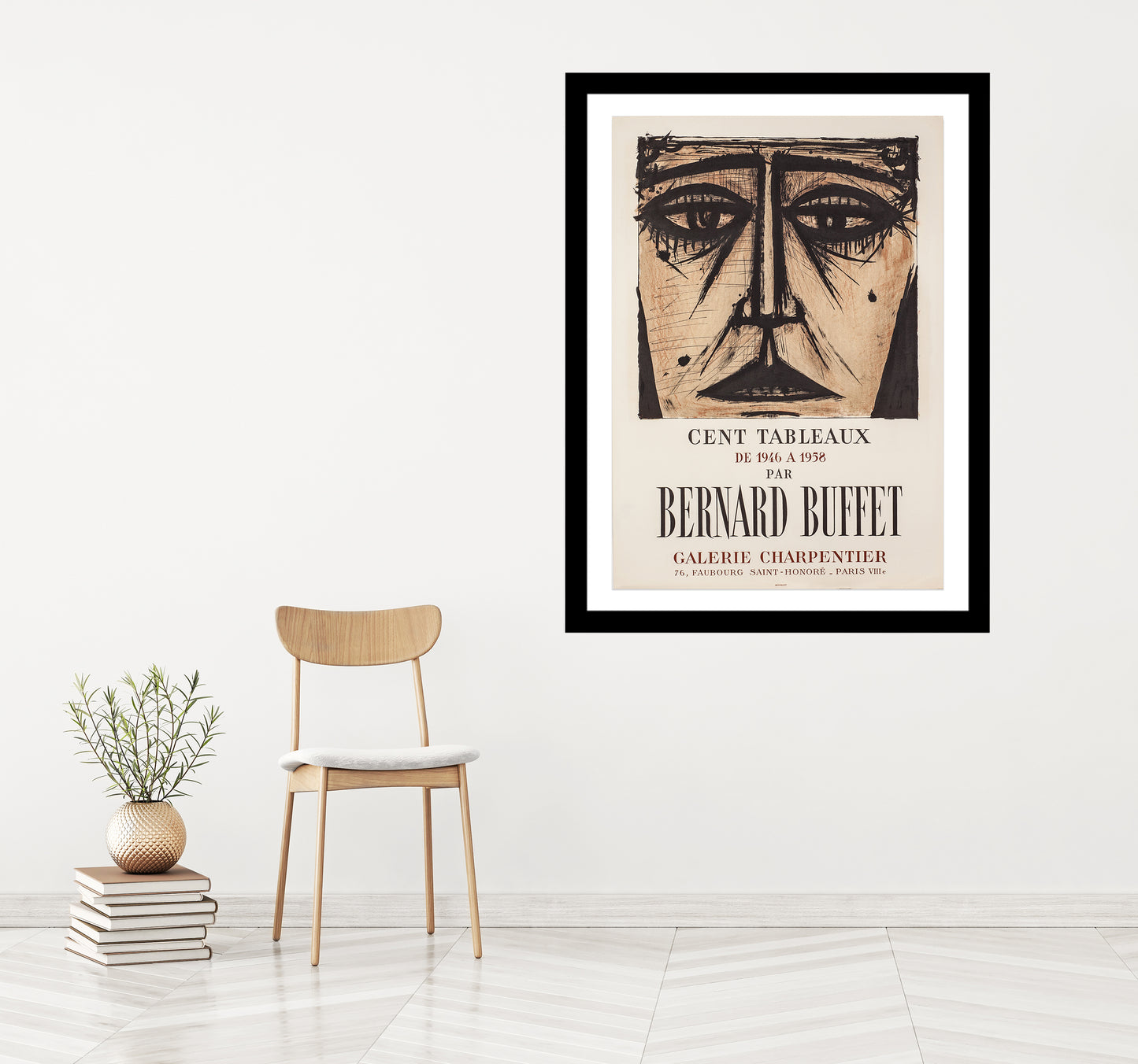 Cent Tableaux, Galerie Charpentier by Bernard Buffet, 1958 - Mourlot Editions - Fine_Art - Poster - Lithograph - Wall Art - Vintage - Prints - Original