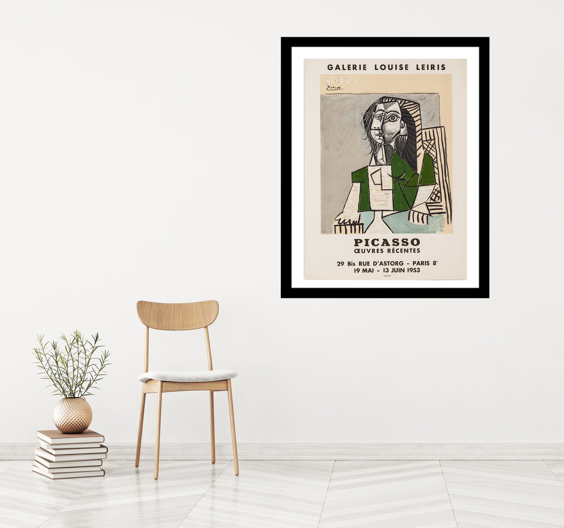 Galerie Louise Leiris, Paris by Pablo Picasso - Mourlot Editions - Fine_Art - Poster - Lithograph - Wall Art - Vintage - Prints - Original