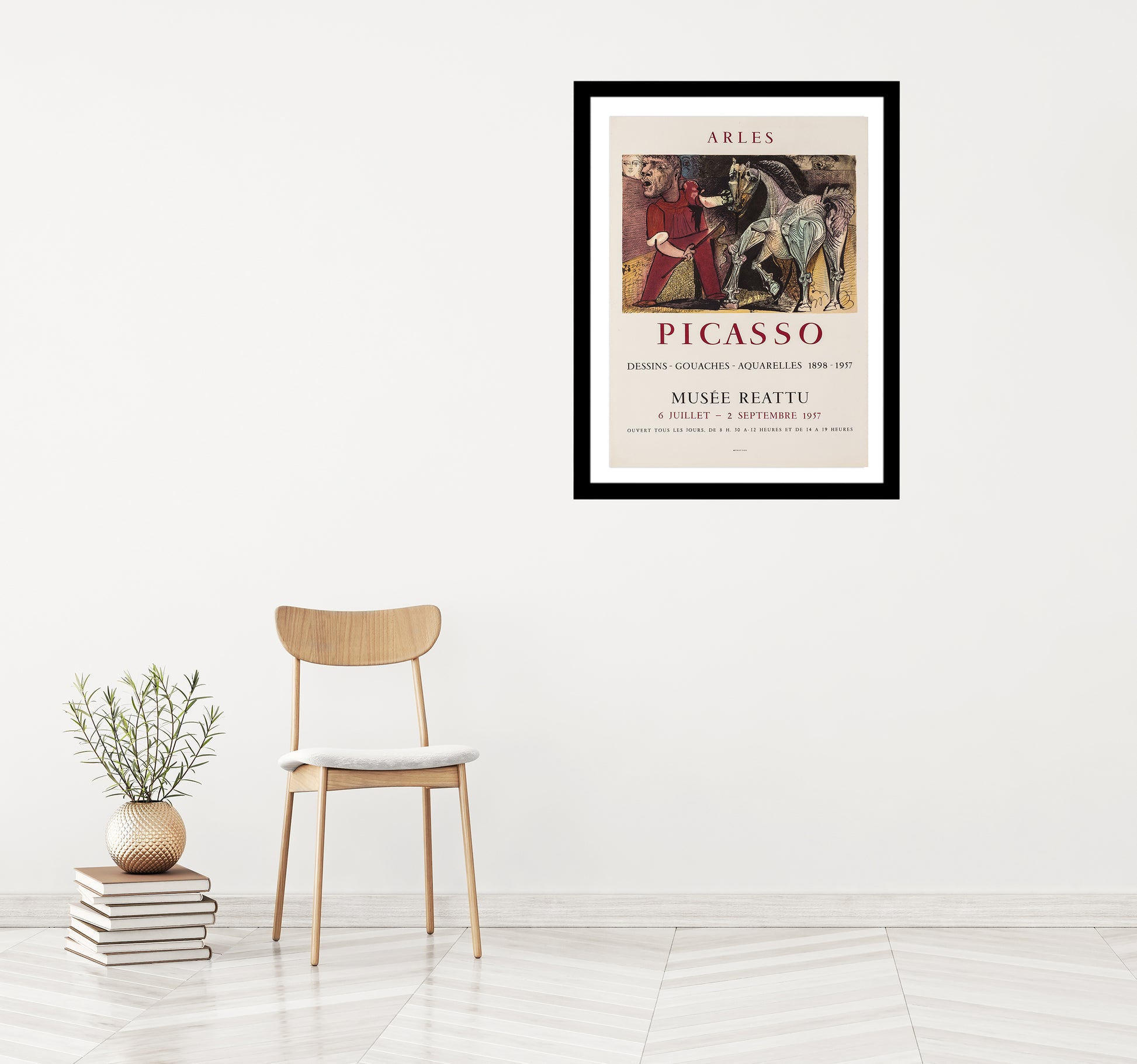 Musee Reattu -  Dessins, Gouaches, Aquarelles (after) Pablo Picasso, 1957 - Mourlot Editions - Fine_Art - Poster - Lithograph - Wall Art - Vintage - Prints - Original