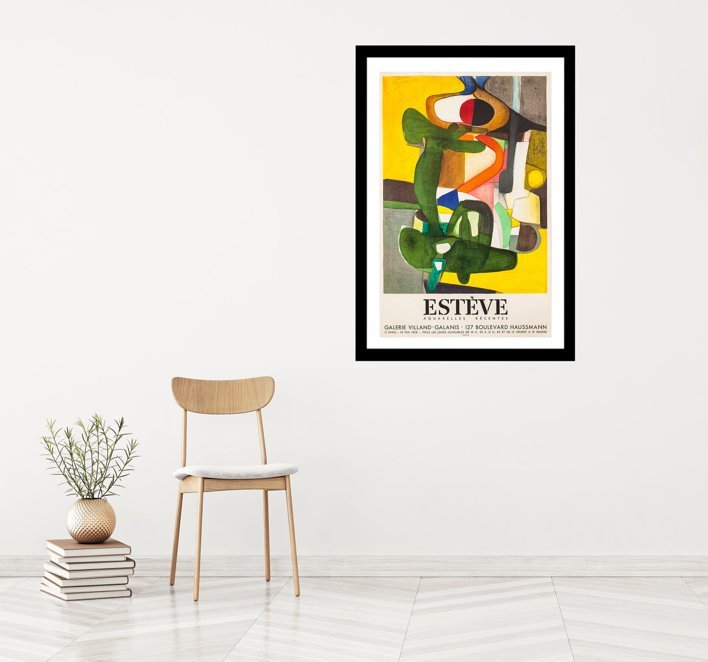 Aquarelles récentes, Galerie Villand-Galanis by Maurice Estève - Mourlot Editions - Fine_Art - Poster - Lithograph - Wall Art - Vintage - Prints - Original