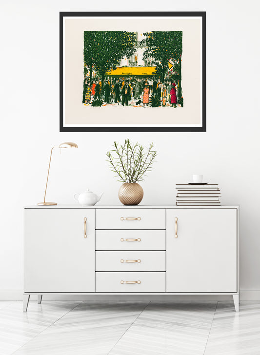 Brasseriet by Lennart Jirlow - Mourlot Editions - Fine_Art - Poster - Lithograph - Wall Art - Vintage - Prints - Original